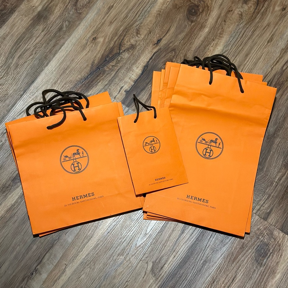 Hermes shopping bags lot